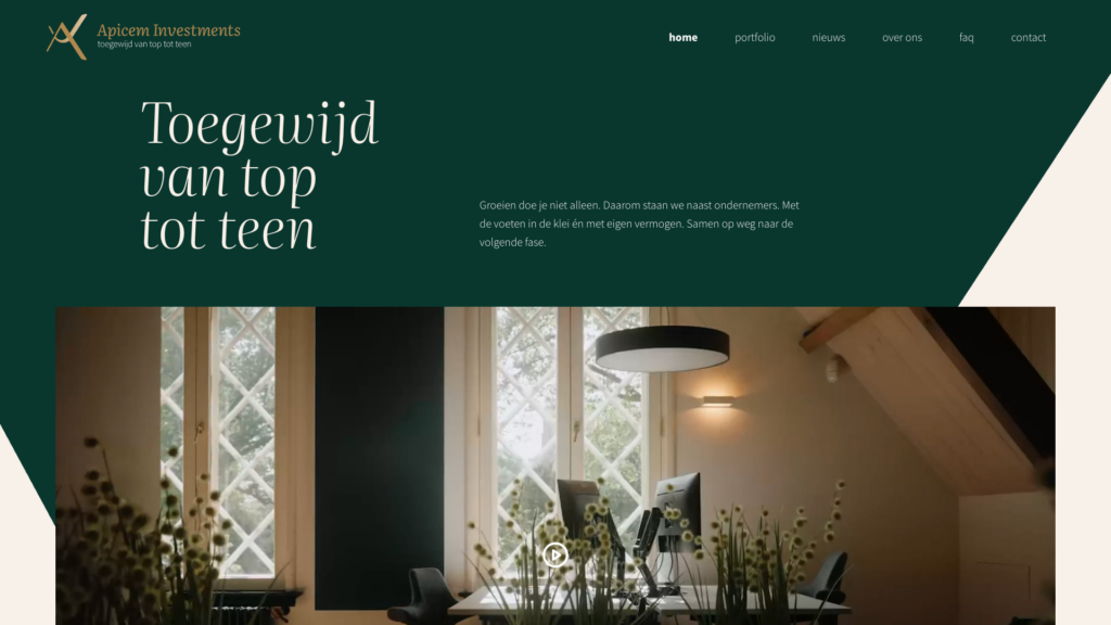 Screenshot Apicem website homepagina