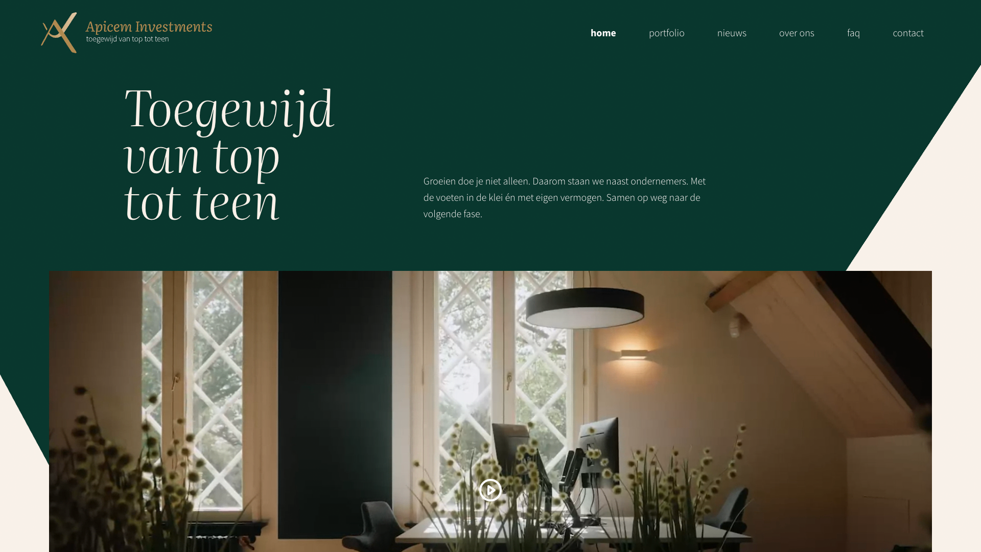 Screenshot Apicem website homepagina